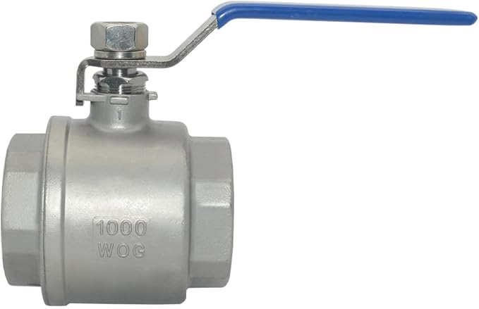 DAN SPEED 2-1/2" NPT Female 316 Stainless Steel Full Port Ball Valve Vinyl Handle WOG1000 (2-1/2 inch)