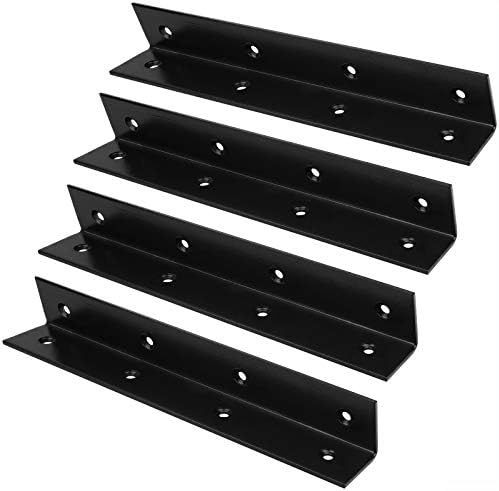 4 Pack 10" Wide Corner L Bracket, Stair Stringer Hanger