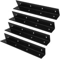 4 Pack 10" Wide Corner L Bracket, Stair Stringer Hanger
