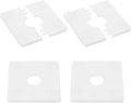 PATIKIL Wall Split Flange 86mm / 3.4" OD, 4 Pcs Square Escutcheon Plate Cover PPR Plumbing Cover Plates with Self-Adhesive Tape for 22mm / 0.9" Dia Water Pipe Faucet, White