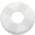 FDXGYH 2 Pcs ID 1.0 Inch ABS Wall Split Flange Self-Adhesive tape Round Escutcheon Plate Cover for Water Pipe Faucet Decoration Accessories [White]