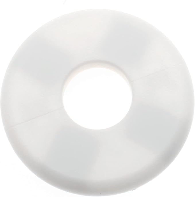 FDXGYH 2 Pcs ID 1.0 Inch ABS Wall Split Flange Self-Adhesive tape Round Escutcheon Plate Cover for Water Pipe Faucet Decoration Accessories [White]