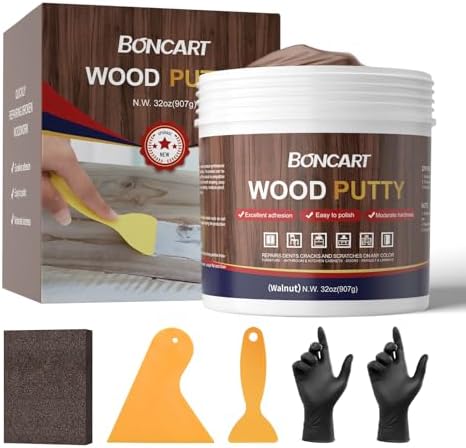 Boncart Wood Filler, 32 OZ Walnut Wood Putty