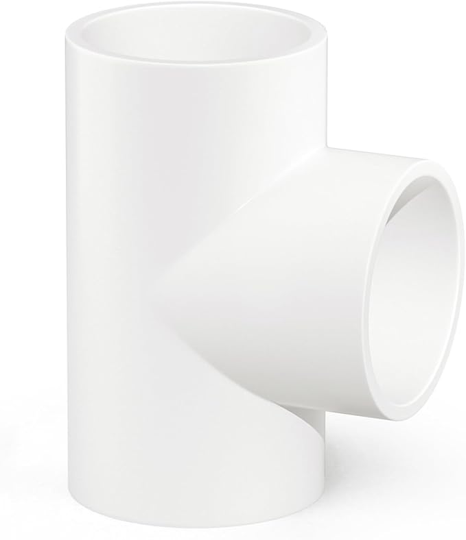 GASHER 12PCS PVC Pipe Fitting 1-1/4" PVC 3 Way Tee Furniture Grade Pipe Socket Fittings, For Home or Industrial