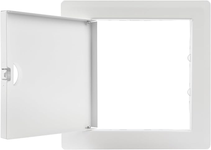 6 x 6 Inch White Access Panel – Metal Rectangular Wall & Ceiling Access Door for Plumbing Electrical HVAC – Easy Install Indoor Panel for Drywall, Home Improvement and Maintenance