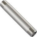 Beduan Stainless Steel Pipe Fitting, 1/2" NPT x 1/2" NPT Male Threaded, 12" Length Pipe Nipple