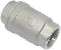 3/4" NPT Female WOG1000 Check Valve,Spring Loaded In-line Low Cracking Pressure,Stainless Steel SS316 CF8M