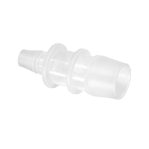 Quickun Plastic Hose Barb Reducer Fitting 5/16" to 5/8" Barbed Reducing Union Adapter Splicer Mender Joint Fitting (Pack of 5)