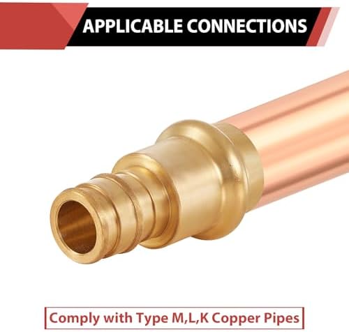 10Pcs EFIELD 1/2"Copper Press x 1/2"PEX-A Coupling Adapter(PEX1960183-10)