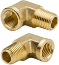 90 Degree Brass Street Elbow 3/8" NPT Male x 3/8" NPT Female Forged Pipe Fitting (Pack of 2)