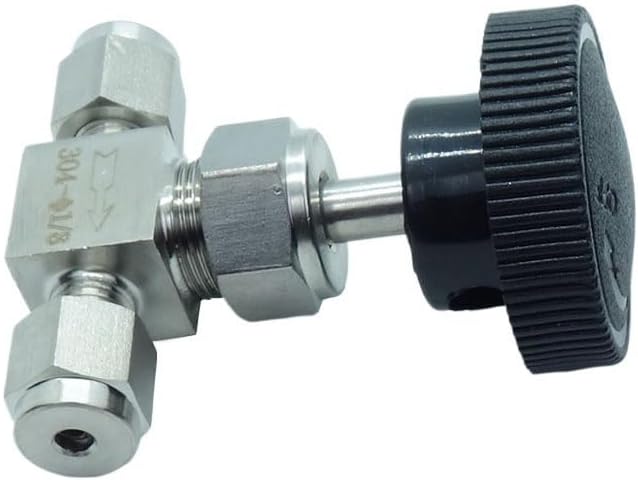 1 Piece Stainless Steel 304 1/8" Tube OD Double Ferrule Compression Fitting Instrument Needle Valve