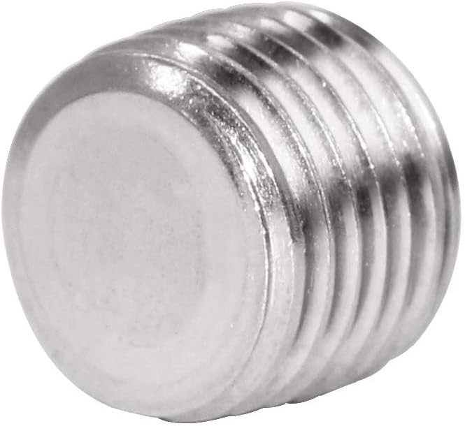 JoyTube 3/8" NPT Pipe Plug Male Thread Stainless Steel Fitting Countersunk Internal Hex Head(Pack of 6)