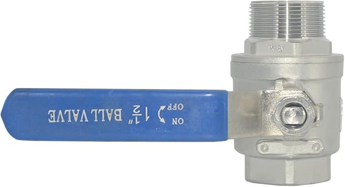 1Pcs Full Port Ball Valve 1-1/2'' - Heavy Duty Male NPT (MNPT) X Female NPT (FNPT) Thread with Long Handle Switch,Stainless Steel 304 for Water, Oil, and Gas,1000WOG