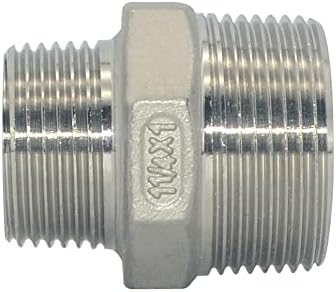 1-1/4" x 1" Male Threaded Reducing Nipple Fitting/Adapter,Stainless Steel SS304 NPT Pipe Hex Reducer