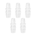 Quickun Plastic Hose Barb Reducer Fitting 3/4" to 5/8" Barbed Reducing Union Adapter Splicer Mender Joint Fitting (Pack of 5)