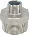 1-1/2" x 3/4" Male Threaded Reducing Nipple Fitting/Adapter,Stainless Steel SS304 NPT Pipe Hex Reducer