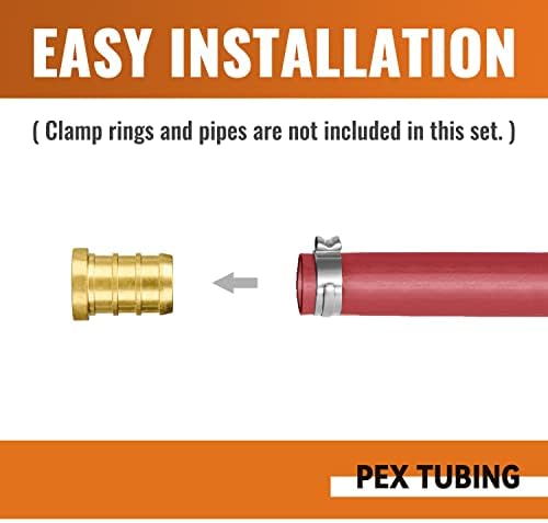 SUNGATOR 25-Pack 1/2" PEX Plug End Cap, PEX Fittings 1/2 Inch, Brass