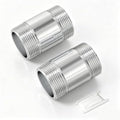 TAISHER 2Pcs 304 SS Nipple Cast Pipe Fitting, 1" BSP Male, 2" Length