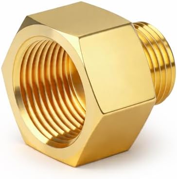 TAISHER 6PCS Brass Pipe Fitting, Reducer Adapter, 1/4" Female x 1/4" Male NPT Pipe