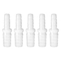 Quickun Plastic Hose Barb Reducer Fitting 3/8" to 5/16" Barbed Reducing Union Adapter Splicer Mender Joint Fitting (Pack of 5)