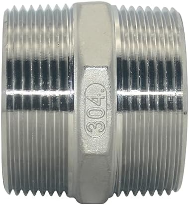Male x Male Stainless Steel 304 Threaded Pipe Fitting NPT (2-1/2")