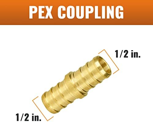 SUNGATOR 12-Pack 1/2" PEX Coupling, 1/2 Inch PEX Fittings