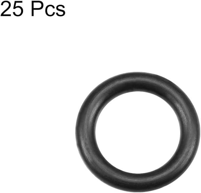 uxcell Nitrile Rubber O-Rings 15mm OD 10mm ID 2.5mm Width, Metric Nitrile Rubber Sealing Gasket for Automotive Machine Plumbing, Pack of 25