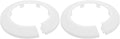 uxcell Escutcheon Plate, 1Pcs 63mm - Fit 2.37" Outer Diameter Split Pipe Flange Water Pipe Cover Collar Decoration, PP Plastic Plumbing Cover Plates (White)
