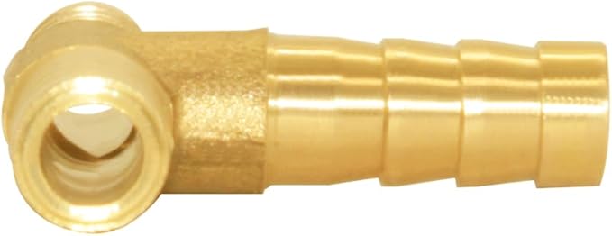 4PCS Solid Brass 1/8" OD Barb Tee Splicer Mender Hose Barb Fitting 3-Way Union Intersection for Water/Oil/Gas