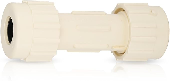 (Pack of 100) EFIELD 1/2"Compression Coupling,CPVC Fittings for Plumbing Installations and Repair (1/2"x1/2"COM),(CPVC048-2-100PCS)