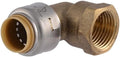 SharkBite Max 1/2 Inch x 1/2 Inch 90 Degree Female Adapter Elbow, Push to Connect Brass Plumbing Fitting, PEX Pipe, Copper, CPVC, PE-RT, HDPE, UR308A