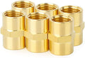 ChillWaves Brass Pipe Fitting, Hex Coupling 3/4" NPT Female x 3/4" NPT Female Thread Adapter(6-PACK)
