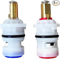 Ceramic Stem Disc Faucet Cartridge (Hot & Cold Pair), Replacement for 9608020 9608060 48/143/149 Series, Universal Bathroom Valve Cartridge