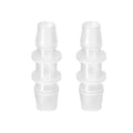 Quickun Plastic Hose Barb Reducer Fitting 1/2" to 3/8" Barbed Reducing Union Adapter Splicer Mender Joint Fitting (Pack of 2)