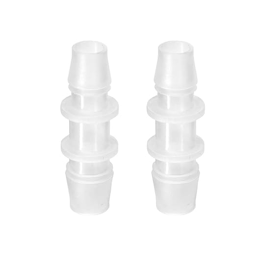 Quickun Plastic Hose Barb Reducer Fitting 1/2" to 3/8" Barbed Reducing Union Adapter Splicer Mender Joint Fitting (Pack of 2)
