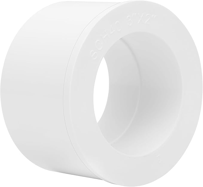 3"x 2" PVC DWV Reducing Bush Adapter Pipe Fitting SCH40 PVC Reducer Bushing (Socket x Socket) PVC Pipe Reducing Bushing Fitting for Home Sewer Plumbing