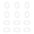 MECCANIXITY PTFE Flat Washers, 12Pack 30mm OD 15mm ID 2mm Thick Sealing Spacer Gasket Ring for Faucet Pipe Hose Bolt Machinery, White