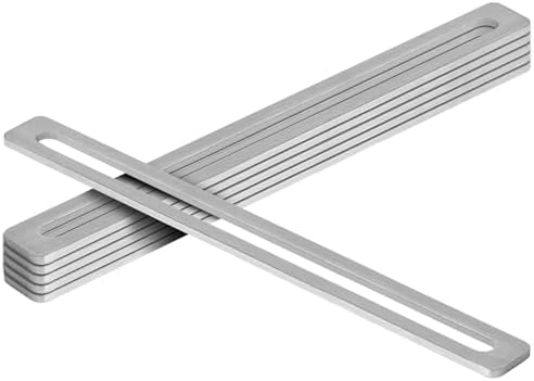 6 Pack 12" x 1" Adjustable Slotted Mending Plates, Stainless Steel