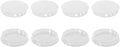 uxcell 8Pcs Plastic Hole Plugs, 60mm(2-3/8") Flush Type Panel Plugs, Round Snap Knockout Locking Plugs for Furniture Insert End Caps Panels, White
