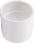 4" PVC Pipe Coupling Adapter Pipe Fittings (Socket x Socket) Contractor Pack Schedule 40 Heavy Duty 4 Inch PVC Slip Socket Connectors for DIY PVC Shelf Garden Support Structure, White