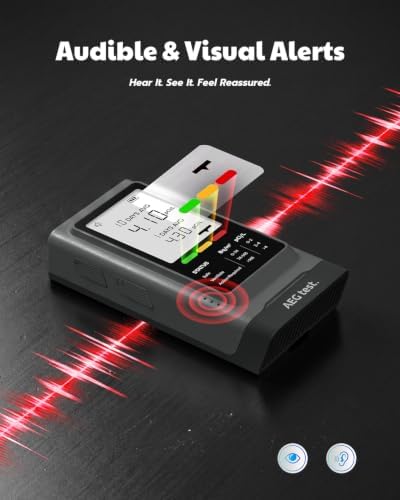 HOUND-1008 Radon Detector for Home, High-Accuracy Sensor, 400-Day Battery Life for Long-Term Monitoring, Portable Radon Tester with Audible & Visual Alerts for Basement, pCi/L or Bq/m³