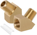 4Pcs Brass Pipe 45 Degree Barstock Street elbow,3/8" x 3/8"
