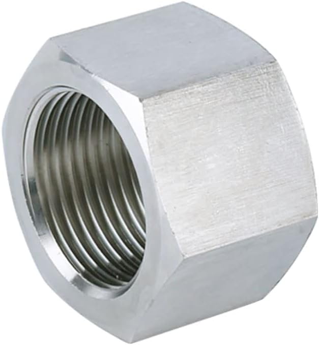 Stainless Steel 304 Forged Pipe Fitting, Hex End Cap, M12*1.5 Metric Thread Female, Class 3000 (Pack of 2)