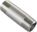 Beduan Stainless 1/4 NPT Male Threaded 2" Length Nipple Pipe Fitting