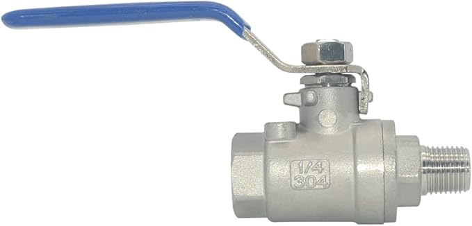 DAN SPEED 1/4 Inch Male x Female NPT Ball Valve S304 Stainless Steel,Full Port Heavy Duty for Water, Oil, and Gas,1000WOG (1/4 inch)