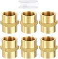 METALLIXITY 6PCS 3/4" FeMale NPT x 3/4" FeMale NPT Thread Brass Coupling