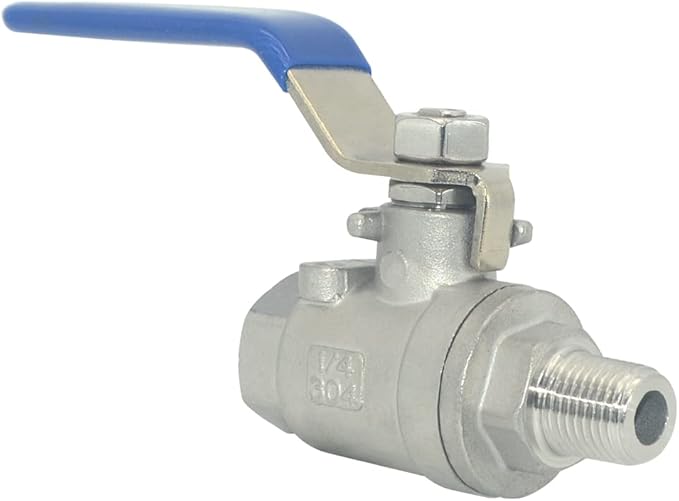 DAN SPEED 1/4 Inch Male x Female NPT Ball Valve S304 Stainless Steel,Full Port Heavy Duty for Water, Oil, and Gas,1000WOG (1/4 inch)