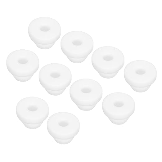 MECCANIXITY 20Pcs Snap Rubber Grommet Plug Mount Dia 5.5mm ID 3mm Narrow Groove Width 1.5mm Seal Anti-Scratch for Electrical Box Cable Pipes White
