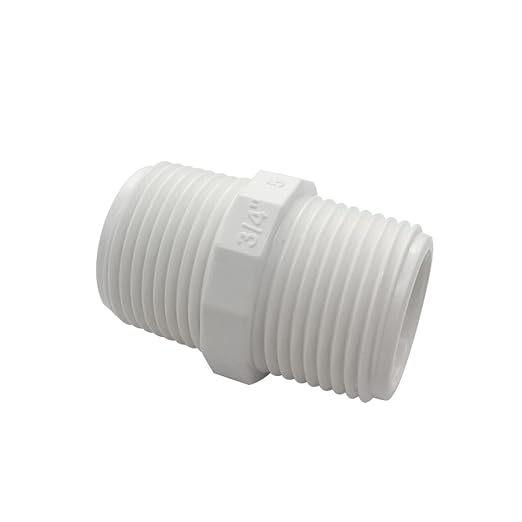 YSIL 10PCS 1 Inch PVC Nipple Male to Male Coupling Adapter Pipe Fittings 1" X 1" for Thread Pluming PIPE Connection