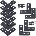 20-Pack Steel Flat Mending Plate Corner Brace 1.6x1.6inch for Wood